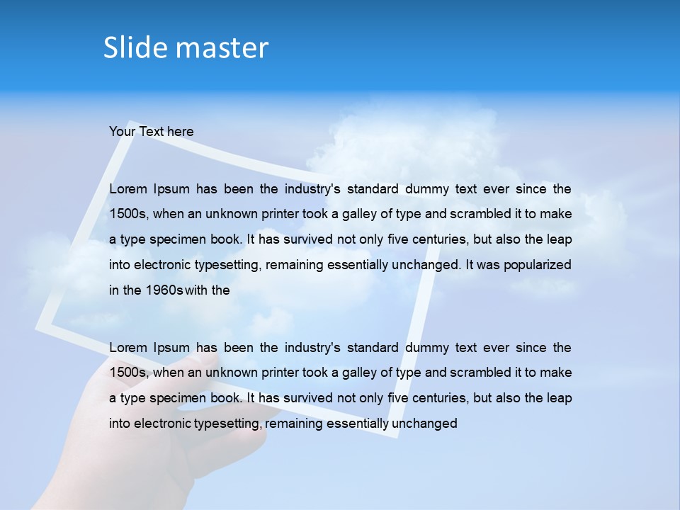 Holding Picture Fresh PowerPoint Template