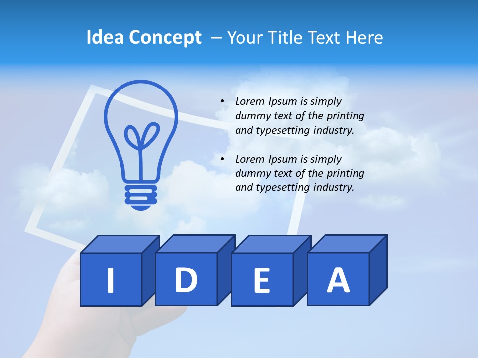 Holding Picture Fresh PowerPoint Template