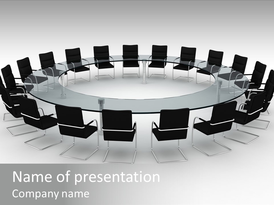 Large White Executive PowerPoint Template