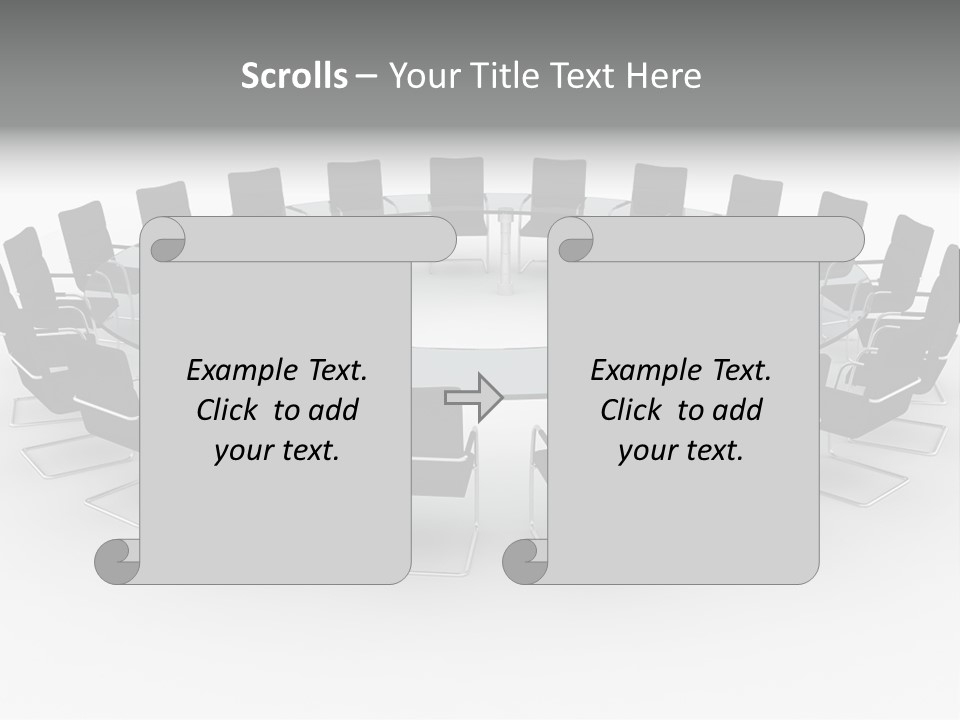 Large White Executive PowerPoint Template