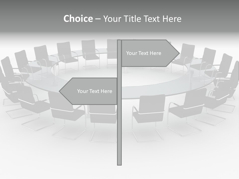 Large White Executive PowerPoint Template