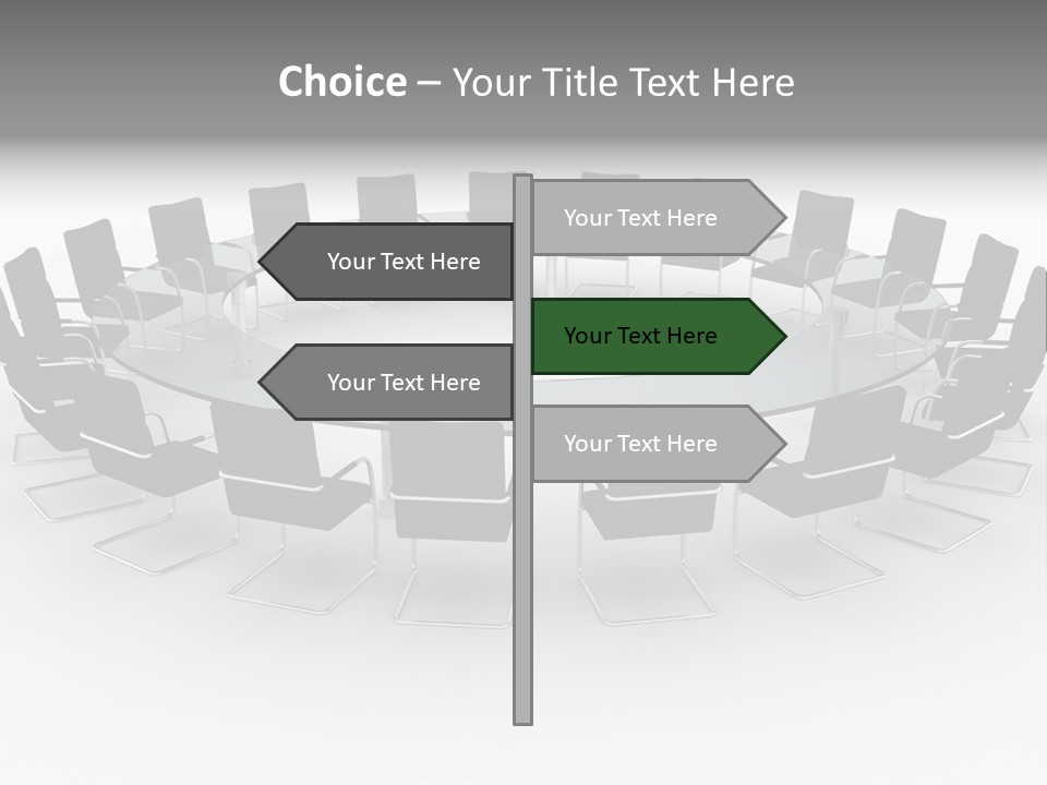 Large White Executive PowerPoint Template