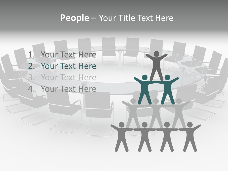 Large White Executive PowerPoint Template