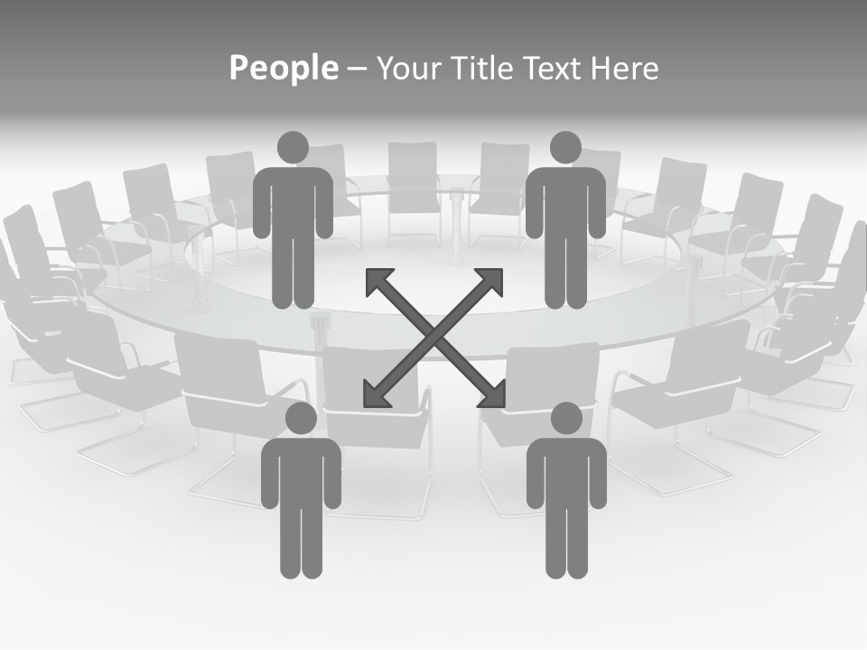 Large White Executive PowerPoint Template