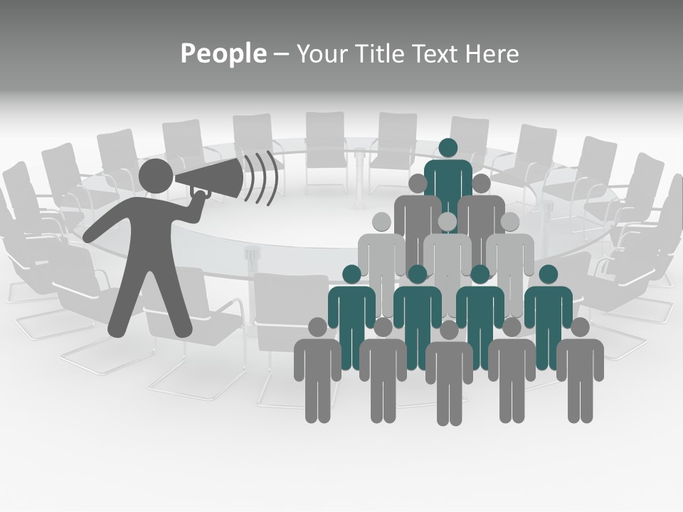 Large White Executive PowerPoint Template