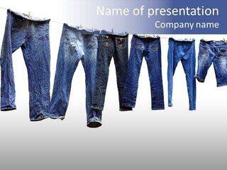 Hanging Jeansly Background PowerPoint Template