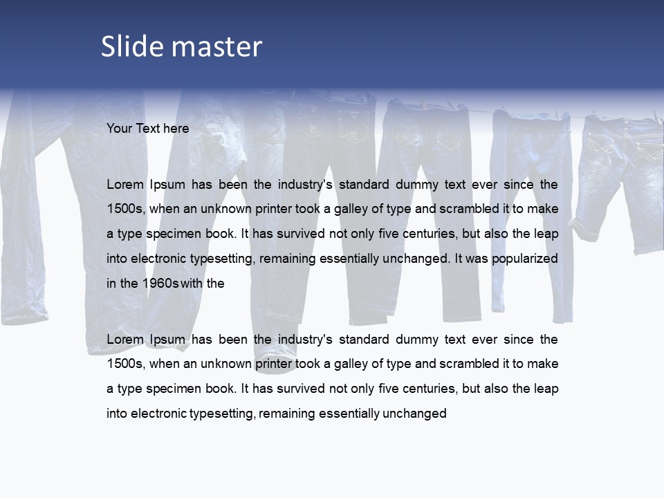 Hanging Jeansly Background PowerPoint Template