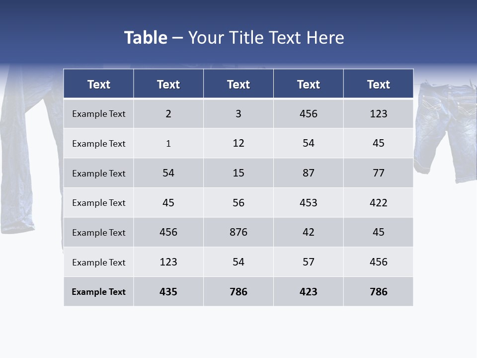 Hanging Jeansly Background PowerPoint Template