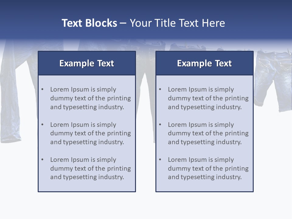 Hanging Jeansly Background PowerPoint Template