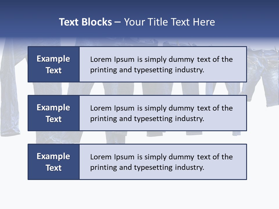 Hanging Jeansly Background PowerPoint Template