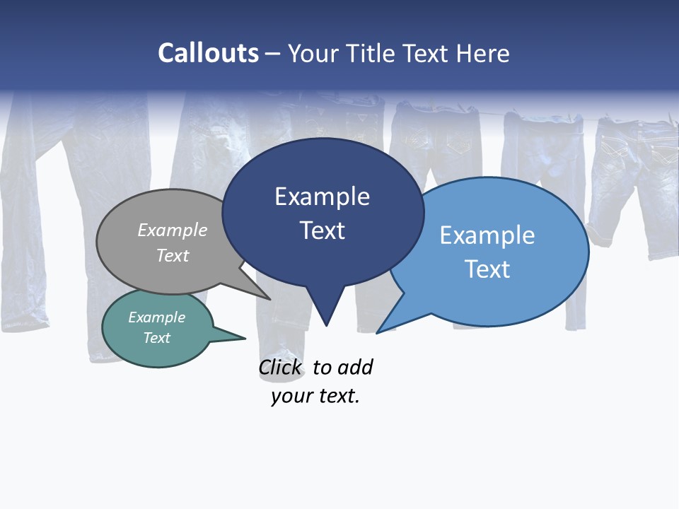 Hanging Jeansly Background PowerPoint Template