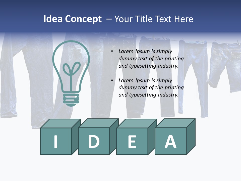 Hanging Jeansly Background PowerPoint Template