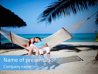 Palm Tranquil Bay PowerPoint Template