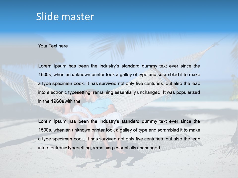 Palm Tranquil Bay PowerPoint Template