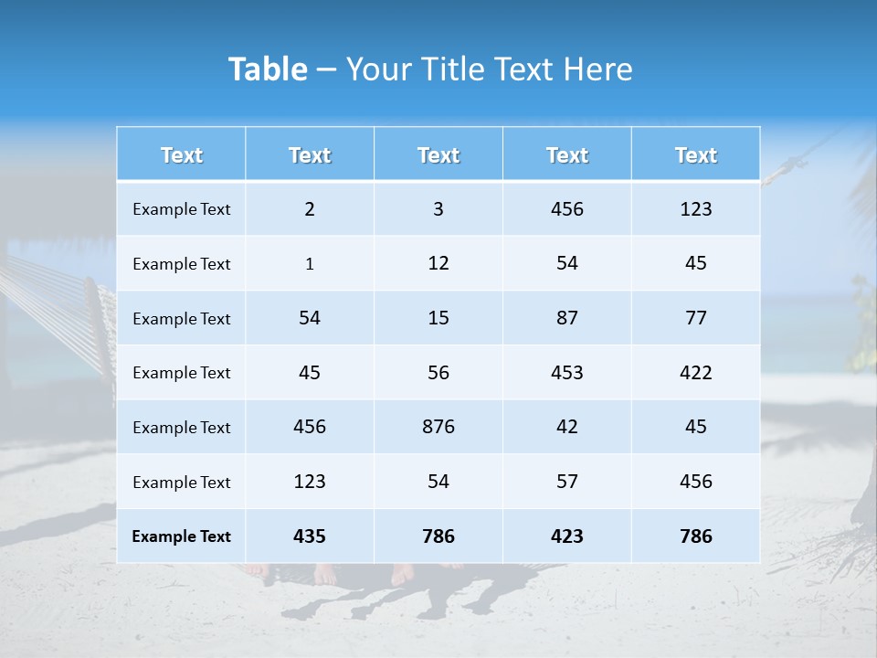 Palm Tranquil Bay PowerPoint Template