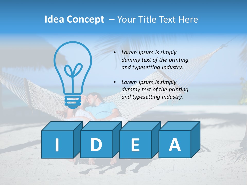 Palm Tranquil Bay PowerPoint Template