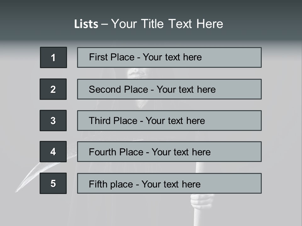Reaper Black Halloween PowerPoint Template