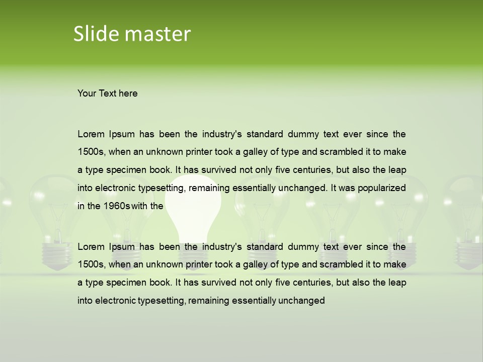 Imagination Illumination Green PowerPoint Template