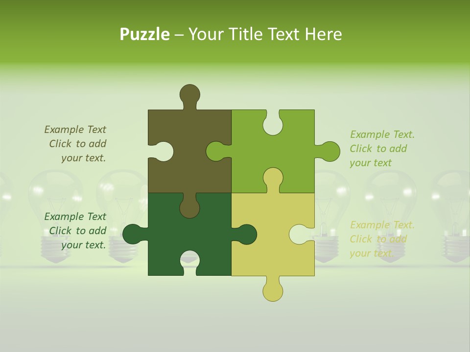 Imagination Illumination Green PowerPoint Template