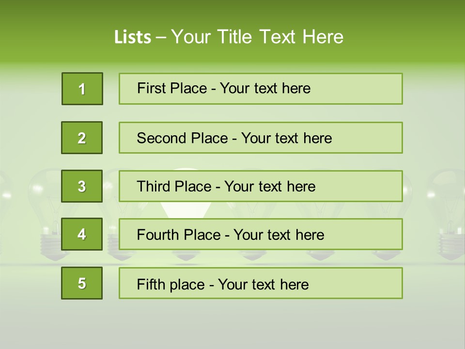 Imagination Illumination Green PowerPoint Template