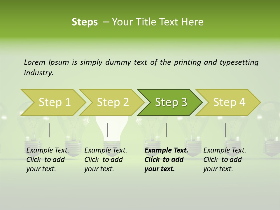 Imagination Illumination Green PowerPoint Template