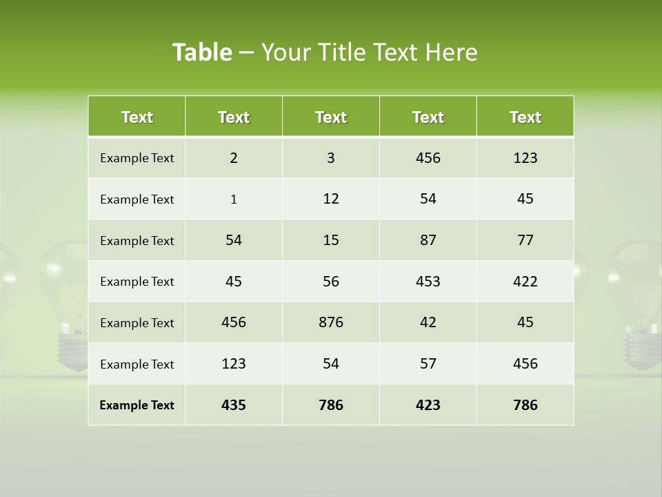 Imagination Illumination Green PowerPoint Template