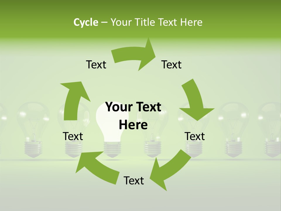 Imagination Illumination Green PowerPoint Template