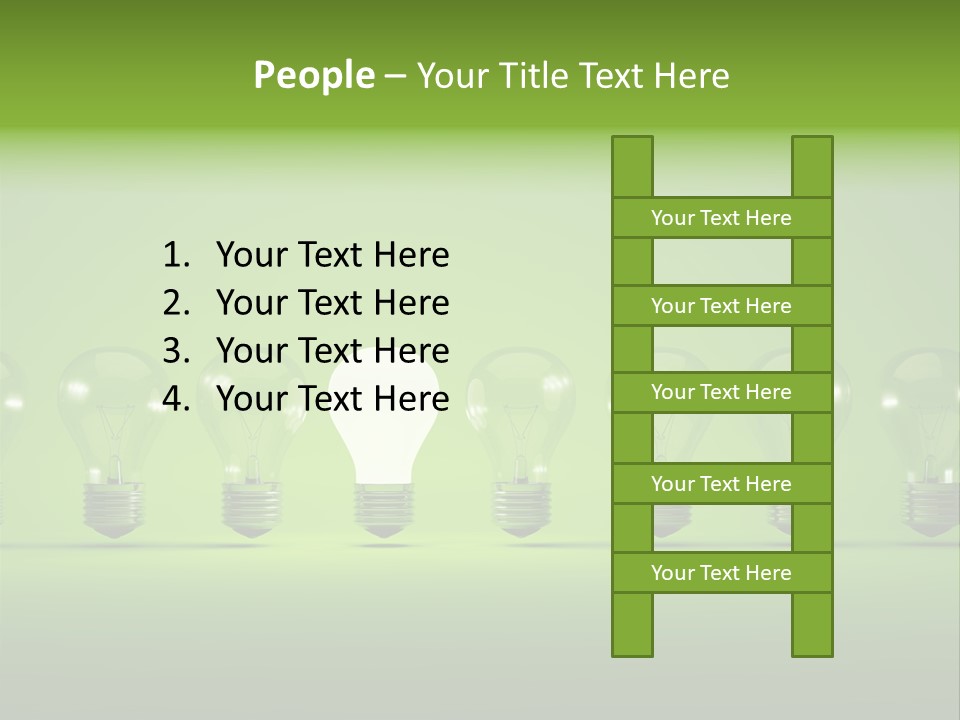 Imagination Illumination Green PowerPoint Template