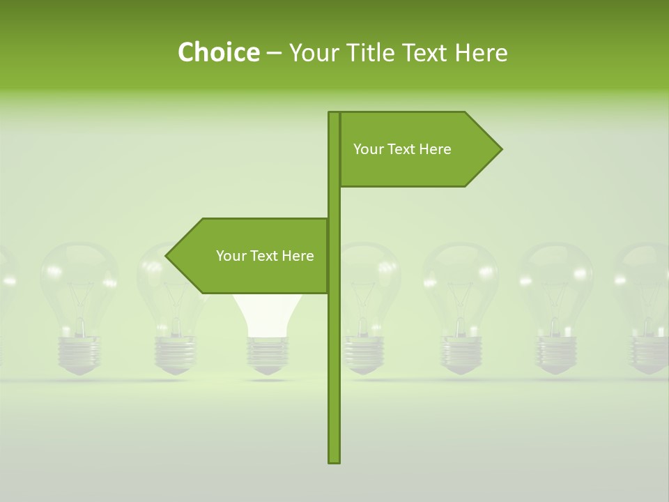 Imagination Illumination Green PowerPoint Template