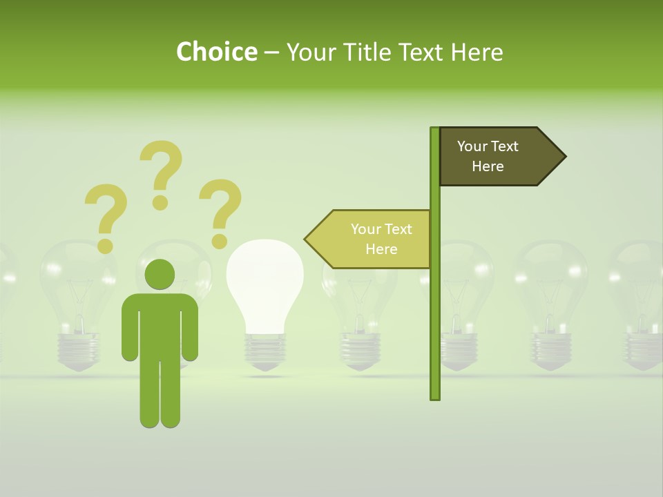 Imagination Illumination Green PowerPoint Template