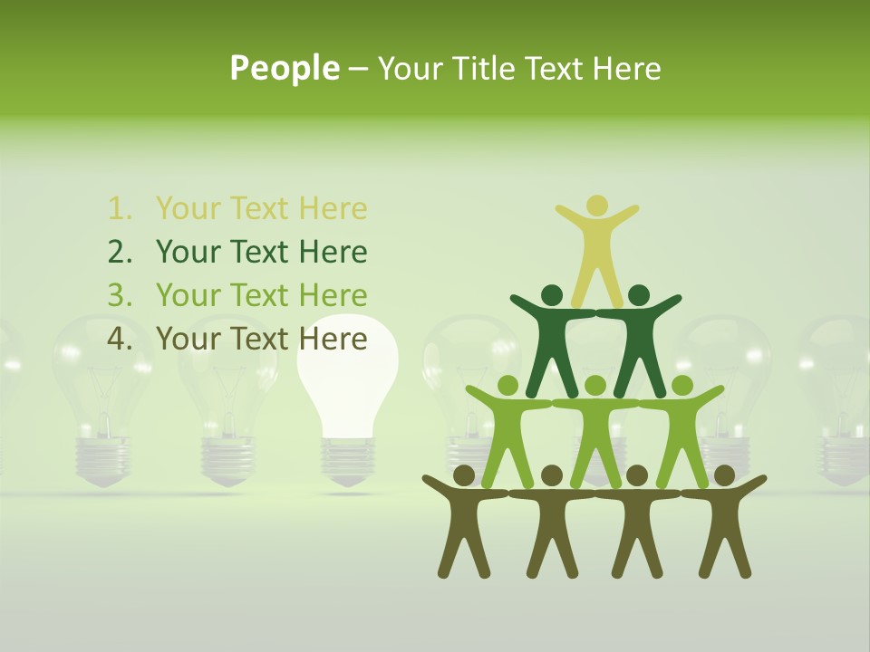 Imagination Illumination Green PowerPoint Template