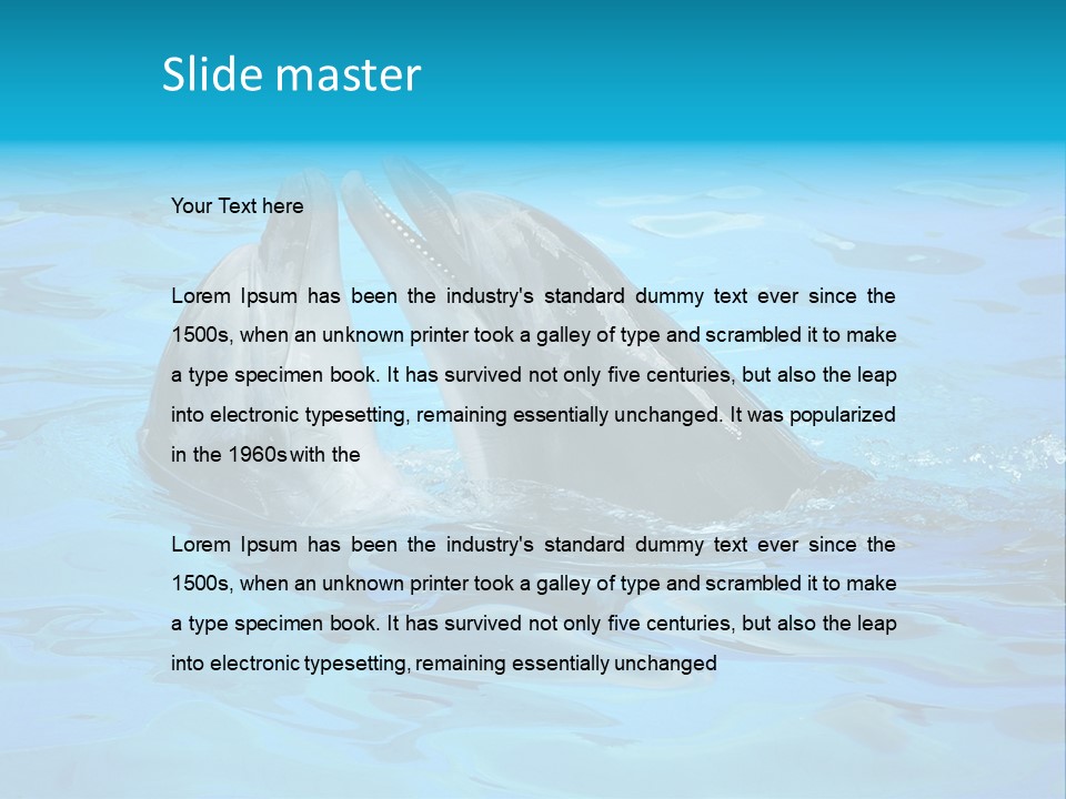 Happy Dolphin Flipper PowerPoint Template