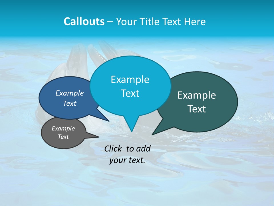 Happy Dolphin Flipper PowerPoint Template