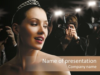 Success Reporter Caucasian PowerPoint Template