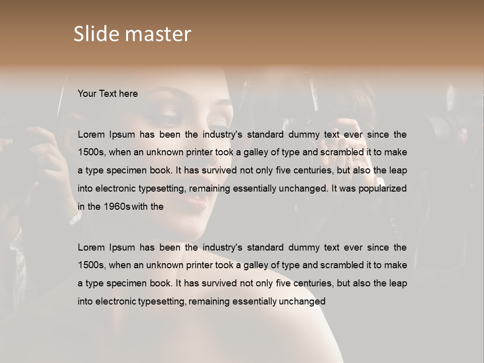 Success Reporter Caucasian PowerPoint Template