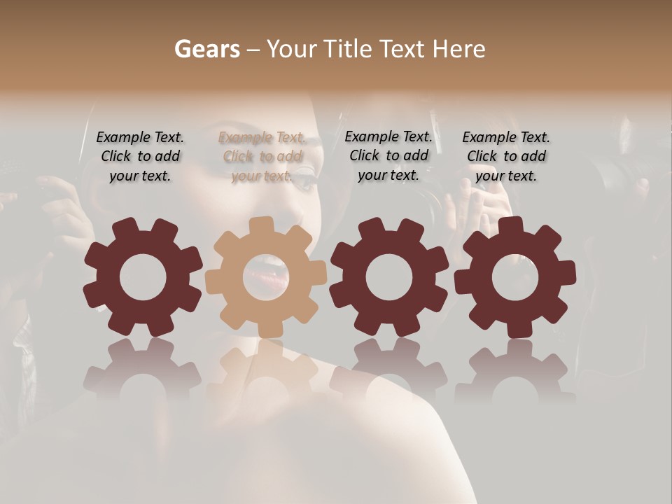 Success Reporter Caucasian PowerPoint Template