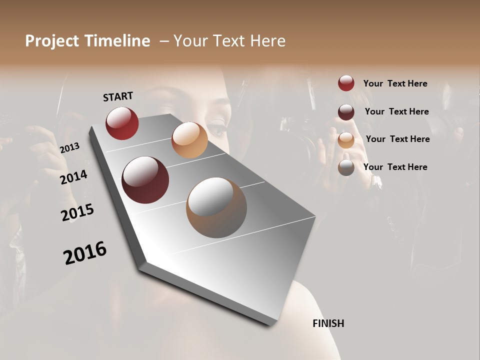 Success Reporter Caucasian PowerPoint Template