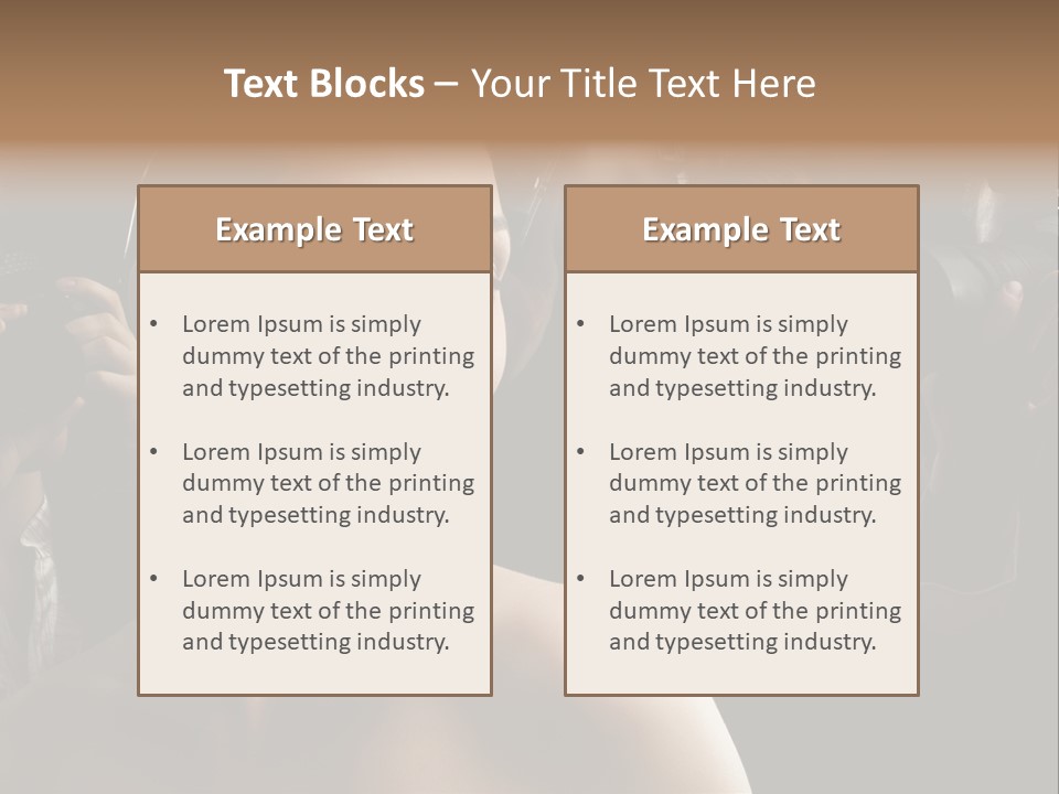 Success Reporter Caucasian PowerPoint Template