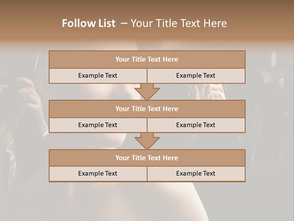 Success Reporter Caucasian PowerPoint Template