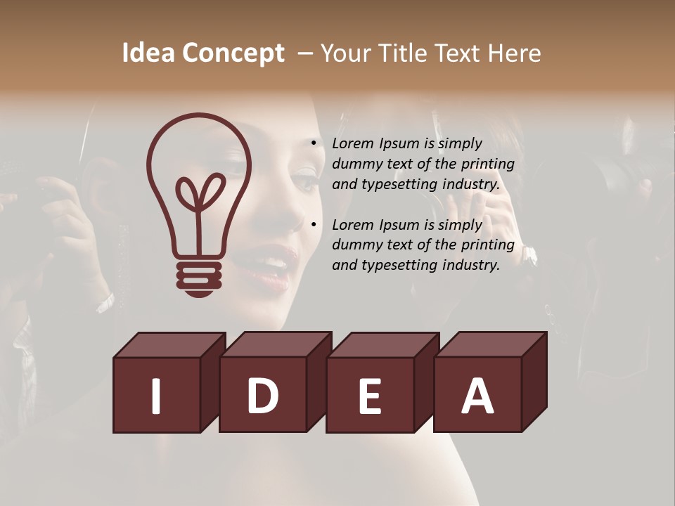 Success Reporter Caucasian PowerPoint Template