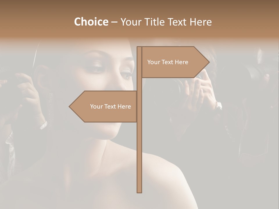 Success Reporter Caucasian PowerPoint Template