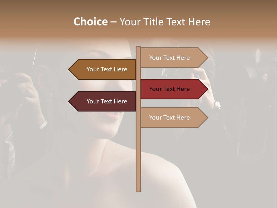 Success Reporter Caucasian PowerPoint Template