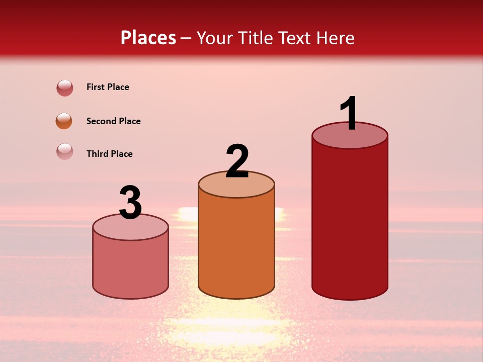 Reflection Shore Red PowerPoint Template