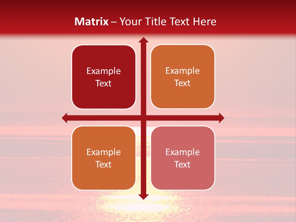 Reflection Shore Red PowerPoint Template