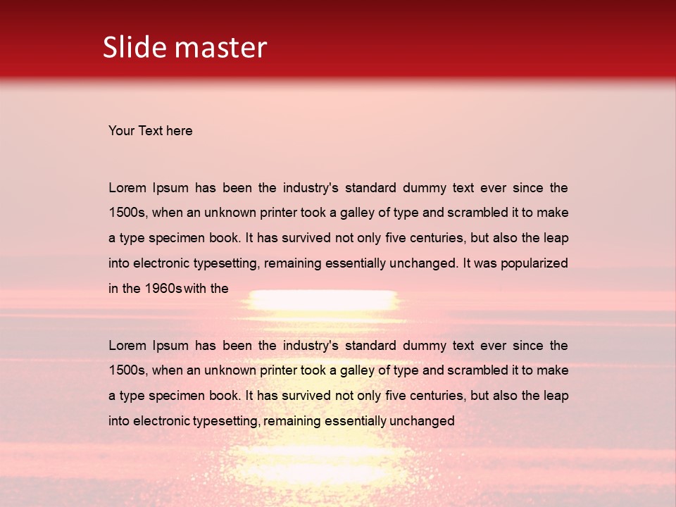 Reflection Shore Red PowerPoint Template