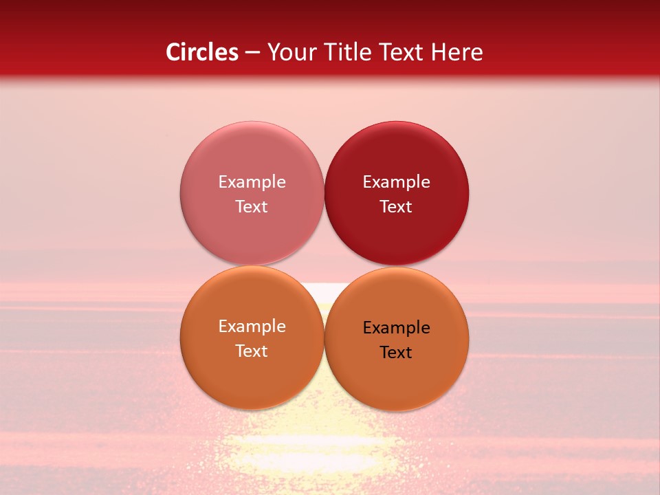 Reflection Shore Red PowerPoint Template