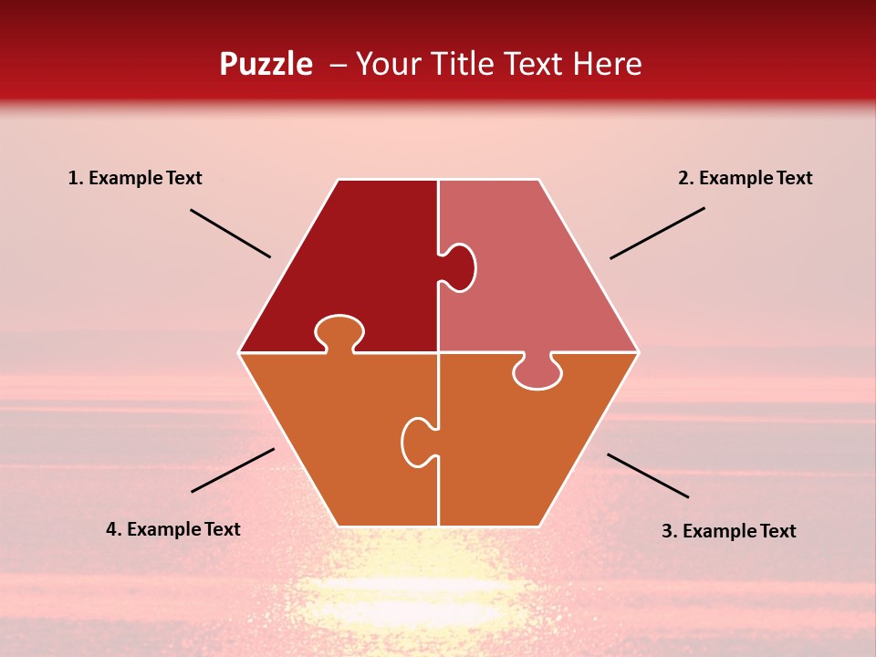 Reflection Shore Red PowerPoint Template