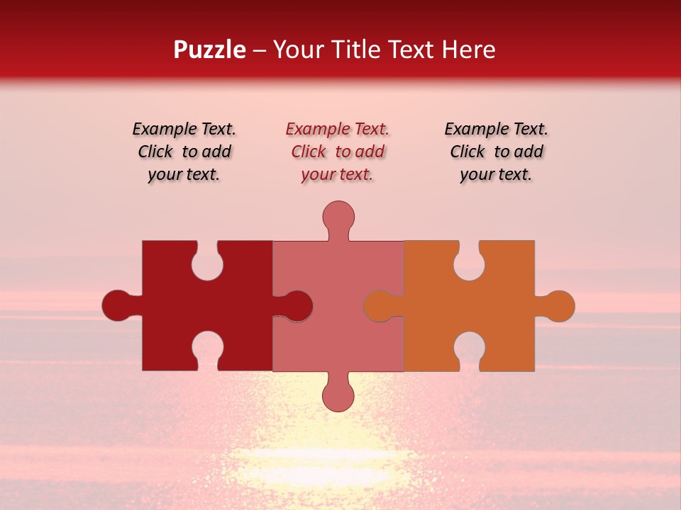 Reflection Shore Red PowerPoint Template