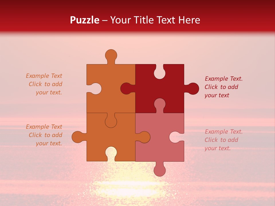 Reflection Shore Red PowerPoint Template