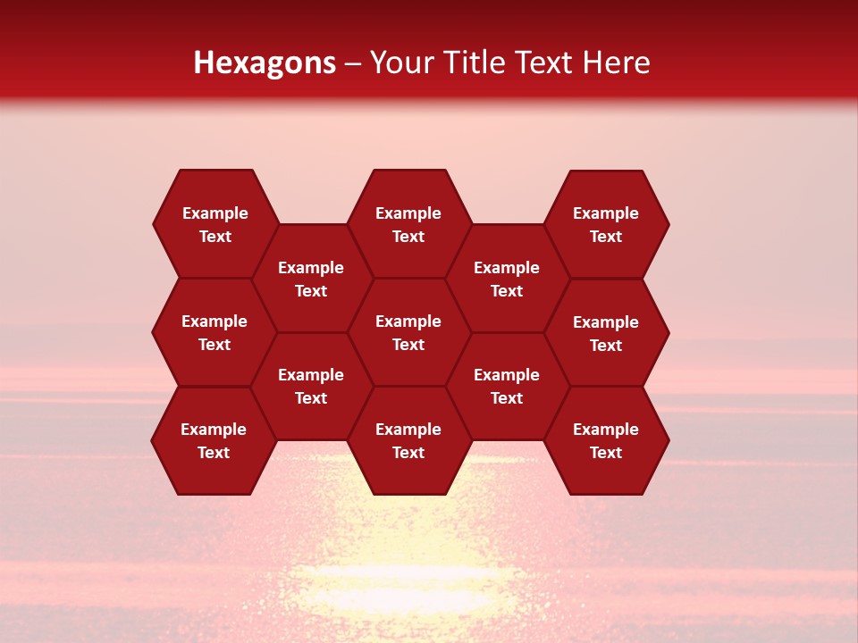 Reflection Shore Red PowerPoint Template